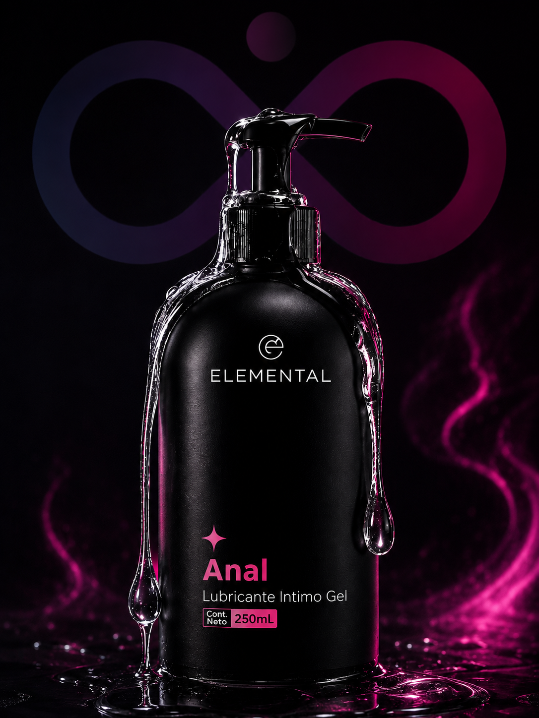 Lubricante Anal Premium A Base Agua 250 ml - Elemental ELE010